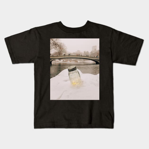 Central Park Winter 1 Kids T-Shirt by igjustin